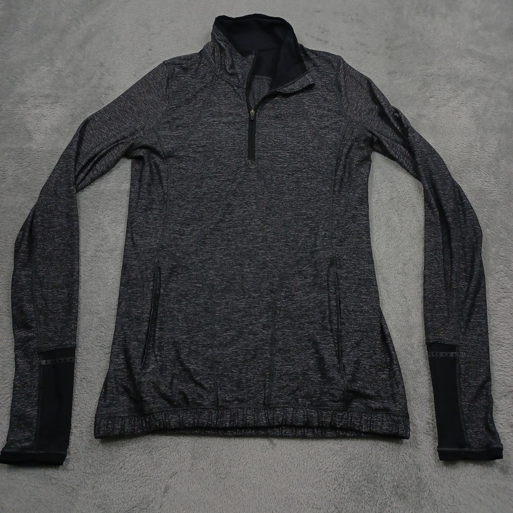 Lululemon Top Womens 6 Gray 1/4 Zip Activewear Pullover Casual
